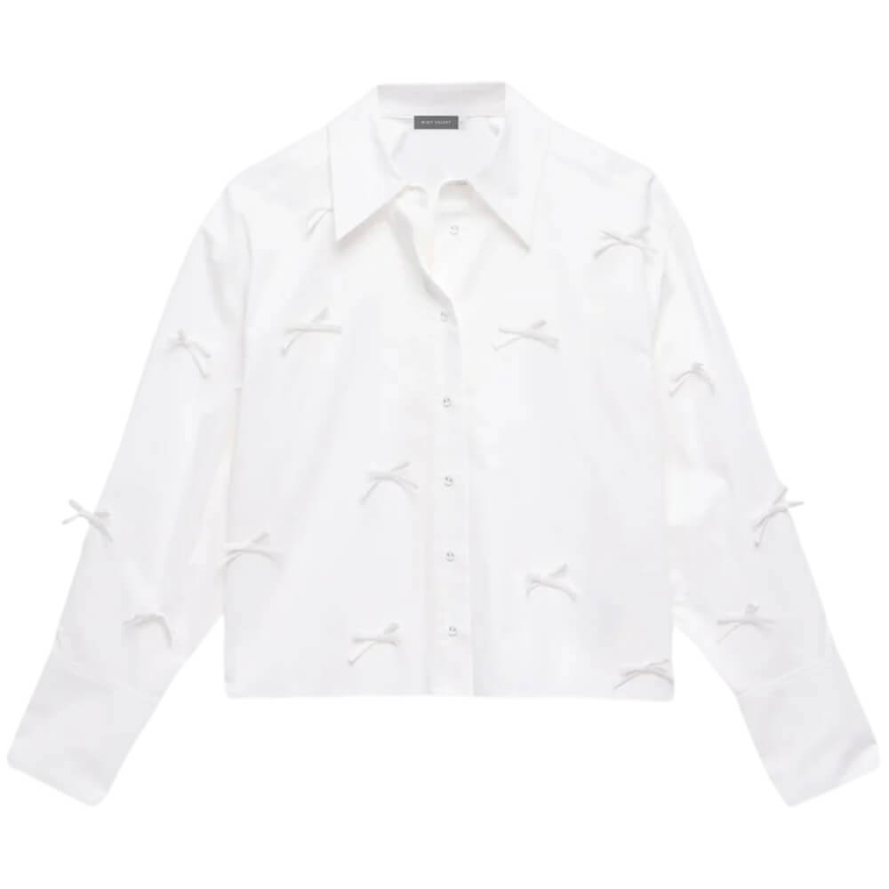 Mint Velvet White Bow Detail Shirt